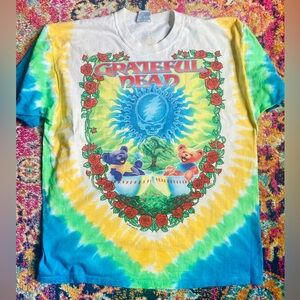 Vintage 90s Grateful Dead Scarlet Fire dragon tie dye tee shirt 1997 XL EUC